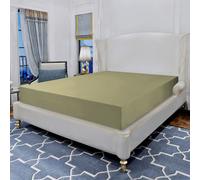 Elegant Comfort Lujosa sαbana bajera ajustable de 1500 hilos, calidad egipcia, resistente a las arrugas, 1 pieza, elαstica en todo el contorno, b