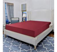 Elegant Comfort Lujosa sαbana bajera ajustable de 1500 hilos, calidad egipcia, resistente a las arrugas, 1 pieza, elαstica en todo el contorno, b