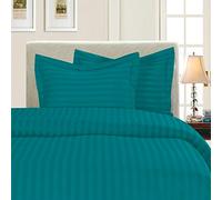 Lujoso Juego de sábanas Elegant Comfort de 6 Piezas. El Mejor, más Agradable y más Suave Juego de Cama. Tejido Antiarrugas de 1500 Hilos de Calidad egipcia, Alto Especial, diseño Damasco a Rayas