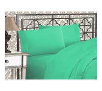 Elegant Comfort Lujoso juego de sbanas de 4 piezas de microfibra de calidad hotelera de primera calidad, bordado con tres lneas, el ms suave,