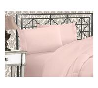 Elegant Comfort Luxurious 1500 Premium Hotel Quality Microfiber Three Line Embroidered Softest 4-Piece Bed Sheet Set Wrinkle and Fade Resistant Cali