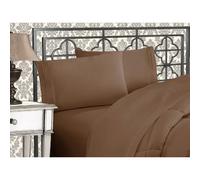 Elegant Comfort Luxurious 1500 Premium Hotel Quality Microfiber Three Line Embroidered Softest 5-Piece Bed Sheet Set Wrinkle and Fade Resistant Spli
