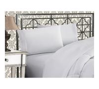 Elegant Comfort Luxurious 1500 Premium Hotel Quality Microfiber Three Line Embroidered Softest 5-Piece Bed Sheet Set Wrinkle and Fade Resistant Spli