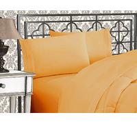 Elegant Comfort Luxurious 1500 Thread Count Egyptian Three Line Embroidered Softest Premium Hotel Quality 3-Piece Bed Sheet Set, Wrinkle and Fade Resistant, Twin XL, Camel-Gold