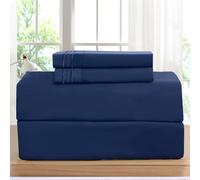 Elegant Comfort Luxurious Bed Sheets colocado en Amazon 1500 Premier Wrinkle Fade and Manchas Resistente al juego de sbanas de 4 piezas de 4 piezas