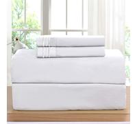 Elegant Comfort Luxurious Bed Sheets colocado en Amazon 1500 Premier Wrinkle Fade and Manchas Resistente a la cama de 4 piezas Set de bolsillo de bol