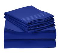 Elegant Comfort Luxurious Bed Sheets colocado en Amazon 1500 Premier Wrinkle Fade and Manchas Resistente al juego de sbanas de 4 piezas de 4 piezas