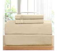 Elegant Comfort Luxurious Bed Sheets colocado en Amazon 1500 Premier Wrinkle Fade and Manchas Resistente al juego de sbanas de 4 piezas de 4 piezas