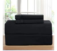 Elegant Comfort Luxurious Bed Sheets colocados en Amazon 1500 Premier Wrinkle Fade and Manchas Resistente al juego de sbanas de 4 piezas Pocket de b