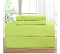 Elegant Comfort Luxurious Bed Sheets colocados en Amazon 1500 Premier Wrinkle Fade y manchas Red de 4 piezas Set de sbana de 4 piezas de bolsillo pr