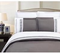 Elegant Comfort Luxurious Hotel Collection - Juego de Funda de edredón de 2 Piezas de Calidad egipcia Supersuave de 1500 Hilos, tamaño Individual/Individual XL, Color Gris