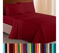 Elegant Comfort Luxurious & Softest 1500 Thread Count Egyptian Three Line Embroidered Softest Premium Hotel Quality 4-Piece Bed Sheet Set, Wrinkle and Fade Resistant Full Cream
