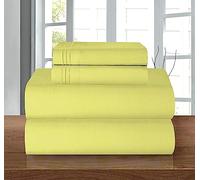 Elegant Comfort Luxury 1500 - Juego de sábanas de Microfibra hotelera, 4 Piezas, Resistente a Las Arrugas, sábana Bajera elástica en Todo el Contorno, Bolsillo Profundo de hasta 16