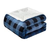 Elegant Comfort Luxury Luxury Ultra-Plush Touch Touch Buffalo Plaid Fleece Throw-Manta reversible de respaldo de micromink acogedor de micromink suav