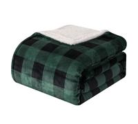Elegant Comfort Luxury Luxury ultra plush Velvet Touch Buffalo Plaid Fleece Throw-Manta reversible de respaldo de micromink acogedor de micromink sua