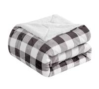 Elegant Comfort Luxury Luxury Ultra-Plush Velvet Touch Buffalo Plaid Fleece Throw-Manta reversible de respaldo de micromink acogedor suave y clido