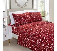 Elegant Comfort Luxury Soft Shoets Patrn de vacaciones 1500 Microfibra de calidad de hotel premium - Arrugas de suavidad y fatidero (4 piezas) Juego