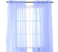 Elegant Comfort Panel Transparente de 2 Piezas con Bolsillo para Barra de 2 Pulgadas, Cortinas de Ventana de 40 Pulgadas de Ancho x 84 Pulgadas de Largo, Color Lavanda