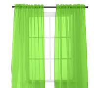 Elegant Comfort Panel Transparente de 2 Piezas con Bolsillo para Barra de 2 Pulgadas, Cortinas de Ventana de 40 Pulgadas de Ancho x 84 Pulgadas de Largo, Color Lima