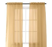 Elegant Comfort Panel Transparente de 2 Piezas con Bolsillo para Barra de 2 Pulgadas, Cortinas de Ventana de 40 Pulgadas de Ancho x 84 Pulgadas de Largo, Color marrón