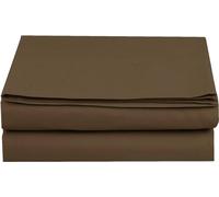 Elegant Comfort Sábana encimera suave de microfibra de calidad prémium hotelera, 1500 hilos, antiarrugas, resistente a las manchas, tamaño matrimonial, color marrón