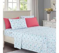 Elegant Comfort Sábanas Suaves de Lujo con patrón navideño 1500 Hilos de Microfibra, Suave, Resistente a Las Arrugas y a la decoloración (4 Piezas), Individual, muñeco de Nieve