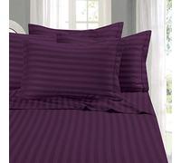 Elegant Comfort Softest and Cozy - Juego de sábanas de 4 Piezas, Microfibra, 1500 Hilos, Resistente a Las Arrugas, Juego de sábanas de 4 Piezas, tamaño Individual, Berenjena/Morado