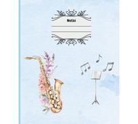 Elegant Composition Notebook with Music-Themed cover design for school and home: 7.5” x 9.25”, 110 pages, Ruled lined paper