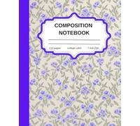 Elegant Coquette Floral Composition Notebook: Vintage College-Ruled Journal for Stylish Writing Perfect for School, College, Work, and as a Thoughtful Gift for Girls & Women
