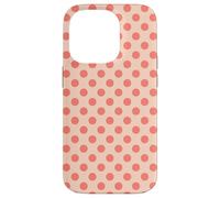 Elegant Coral Large Polka Dots on Pale Peach Carcasa para iPhone 14 Pro