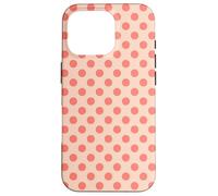Elegant Coral Large Polka Dots on Pale Peach Carcasa para iPhone 16 Pro