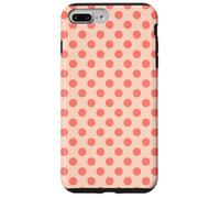 Elegant Coral Large Polka Dots on Pale Peach Carcasa para iPhone 7 Plus/8 Plus