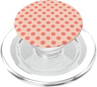 Elegant Coral Large Polka Dots on Pale Peach PopSockets PopGrip para MagSafe