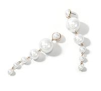 Elegant Created Big Pearl Long Pearls String Statement Drop For Women Wedding Party Gift High-End Earrings