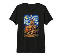 Elegant Donkey Playing Guitar Whimsical Art Music Camping Camiseta Premium