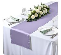 Elegant Event Essentials - Camino de mesa de poliéster - Para fiestas de primavera, bodas, recepciones, banquetes, comedor en casa, decoración navideña (lila, 12 x 108 pulgadas)