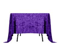 Elegant Event Essentials - Manteles cuadrados de terciopelo aplastado - Mantel grueso resistente a las arrugas, lavable y pesado - Morado - 40 x 40 pulgadas