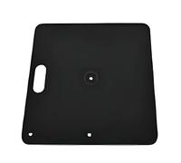Elegant Event Essentials - Placa base resistente de 500 x 500 x 5 mm con ranura para asa, placa de acero para soportes verticales, fondos y exhibiciones de eventos, estabilidad y durabilidad, color