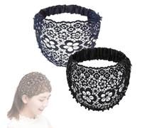 Elegant Floral Beaded Wide Headbands for Women, lace Headbands for Women, Headband Hair Accessories Womens Fashion (E,2)