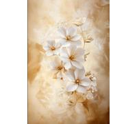 Elegant Floral Notebook - 80 Lined Pages - Timeless Cream & Gold Blossom Design for Inspiration, Notes, and Creative Writing.: A beautifully crafted ... flowers on a graceful golden background.