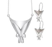 Elegant Floral Pendant Fashion, Mini Vase Necklace Set, Small Pendant with Handmade Art Kit, Ceramic Jewelry Ornament Art, Necklace with Style Look Mode, for Gift Use Set Package