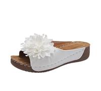 Elegant Floral Slip On Sandals For with Comfortable Footbed and Stylish Open Toe Design de Masaje