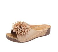 Elegant Floral Slip On Sandals For with Comfortable Footbed and Stylish Open Toe Design Estilo Casual