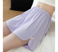 Elegant For Women's Summer Ice Silk Shorts with Stylish Bow Bottom Skirt Design for Leisure Time (XL Morado)