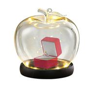 Elegant Glass Dome, Decorative Display Cover Stand, 20cm Showcase Case with , Transparent Acrylic Base, Display Dome with Fruit Design, Collectible Case for Home Decor