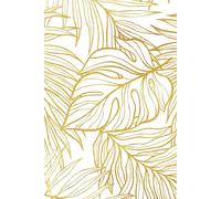 Elegant Gold Floral Pattern Notebook - A5 Lined Journal with 200 Pages for Writing, Journaling, and Note-Taking