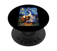 Elegant Goose Playing Guitar Whimsical Art Music Camping PopSockets PopGrip Adhesivo
