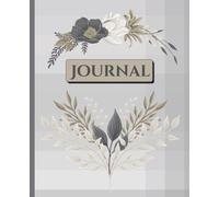 Elegant Gray Floral Blank Lined Journal: Daily Writing Notebook for Women, Teens, and Girls, with Motivational Quotes, Mandalas, Lined Art, Perfect ... Note-Taking, Planning, or Reflecting