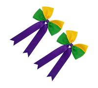 Elegant Hair Bow, Ribbon Style Clip Accessory, Decorative Design with Party Charm, Soft Polyester Fabric Barrette, Fashion Bow Clip with Classic Look, Hair Ornament for Birthday Parade