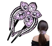 Elegant Hair Clips, Rhinestone Duckbill Flower Set, 2,17 x 3,74 pulgadas Resin Grip Barrettes with Strong Hold Spring, Durable Fashion Hair Accessory, Style Design Pins for Women Travel